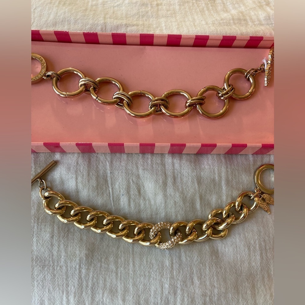 Victoria Secret Bundle of 2 Vintage Chain Bracelets Retro